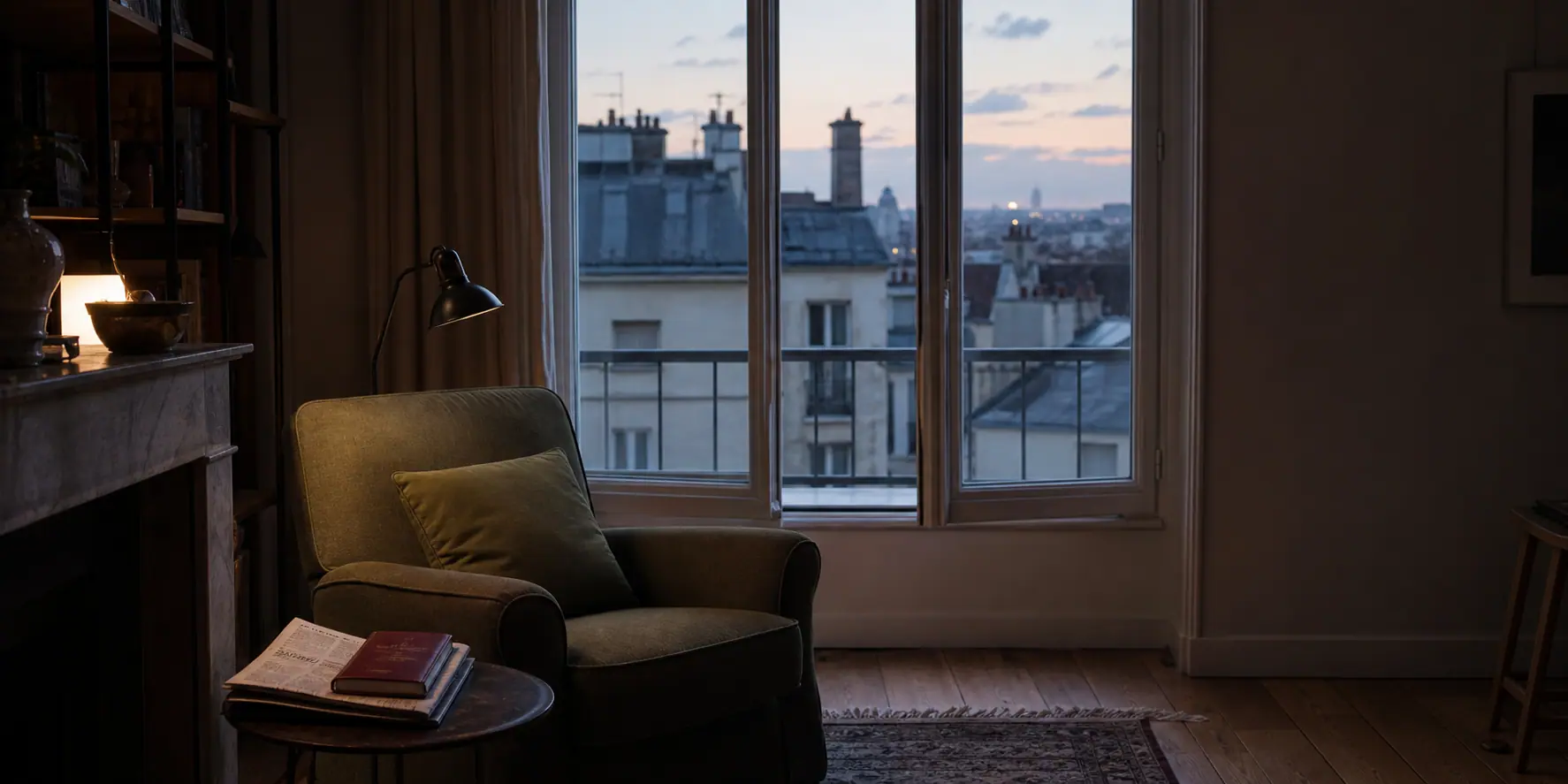 Coin lecture donnant sur les toits